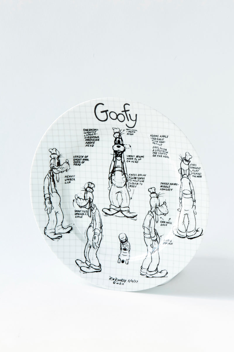 Goofy Sketchbook Dinner Plate, S/4